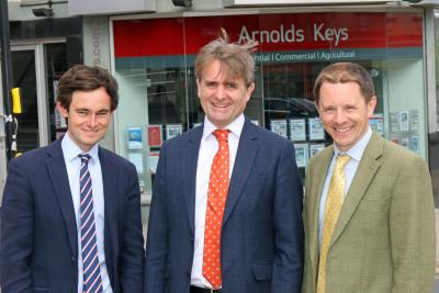 Arnolds Keys managing partner Guy Gowing centre with new equity partners Nick Williams left and Tom Corfield sm