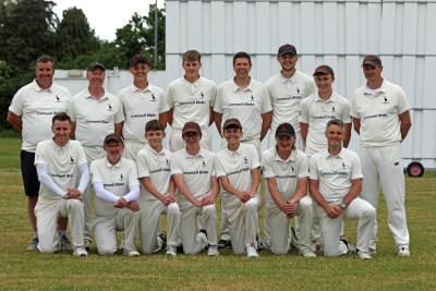 Members of Mundford Cricket Club in their new Lovewell Blake sponsored kit