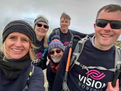 The Vision Norfolk team at the summit of Snowdon