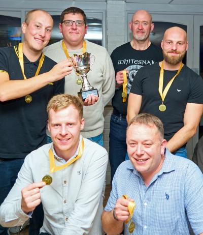 The team from Kerslake Construction which won the Lovewell Blake charity tenpin bowling event