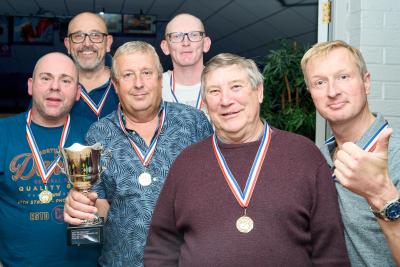 The winning team from GS Computers in the Lovewell Blake charity bowling evening