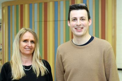 Vision Norfolk services manager Barbara Dunn and children young people and families co ordinator Josh Bartholomew